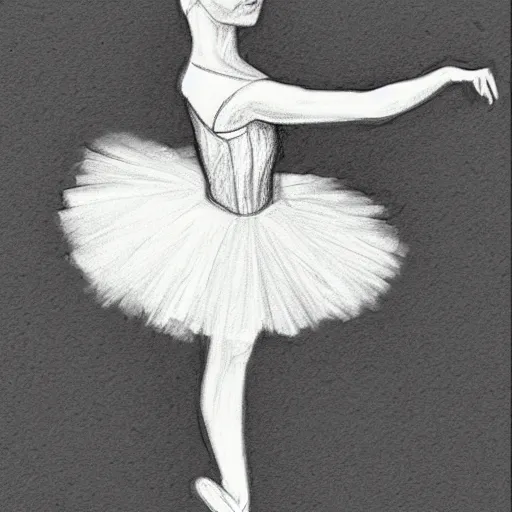 Image similar to ballet dancer pencil sketch