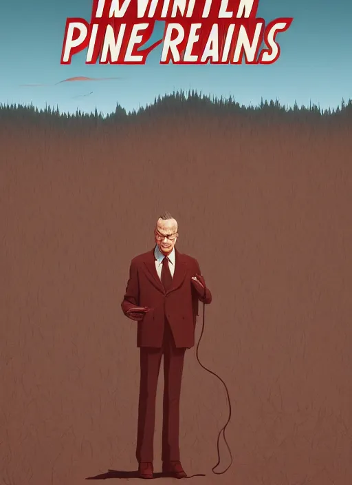 Prompt: Twin Peaks movie poster artwork by Michael Whelan and Tomer Hanuka, Rendering of snake is the grass, from a scene from Twin Peaks, clean, full of detail, Matte painting, trending on artstation and unreal engine