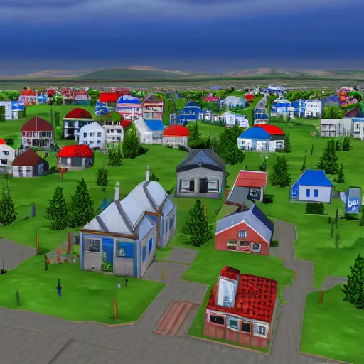 Prompt: iceland reykjavik in sims 4 2 0 0 0 game screenshot