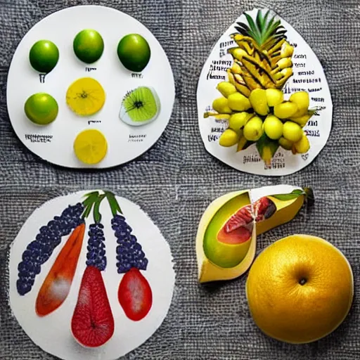 Image similar to nuclear bombing depicted as fruit art