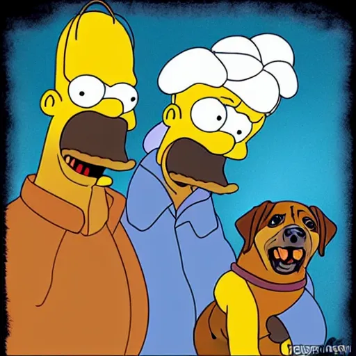 Image similar to Rottweiler in the style of the Simpsons