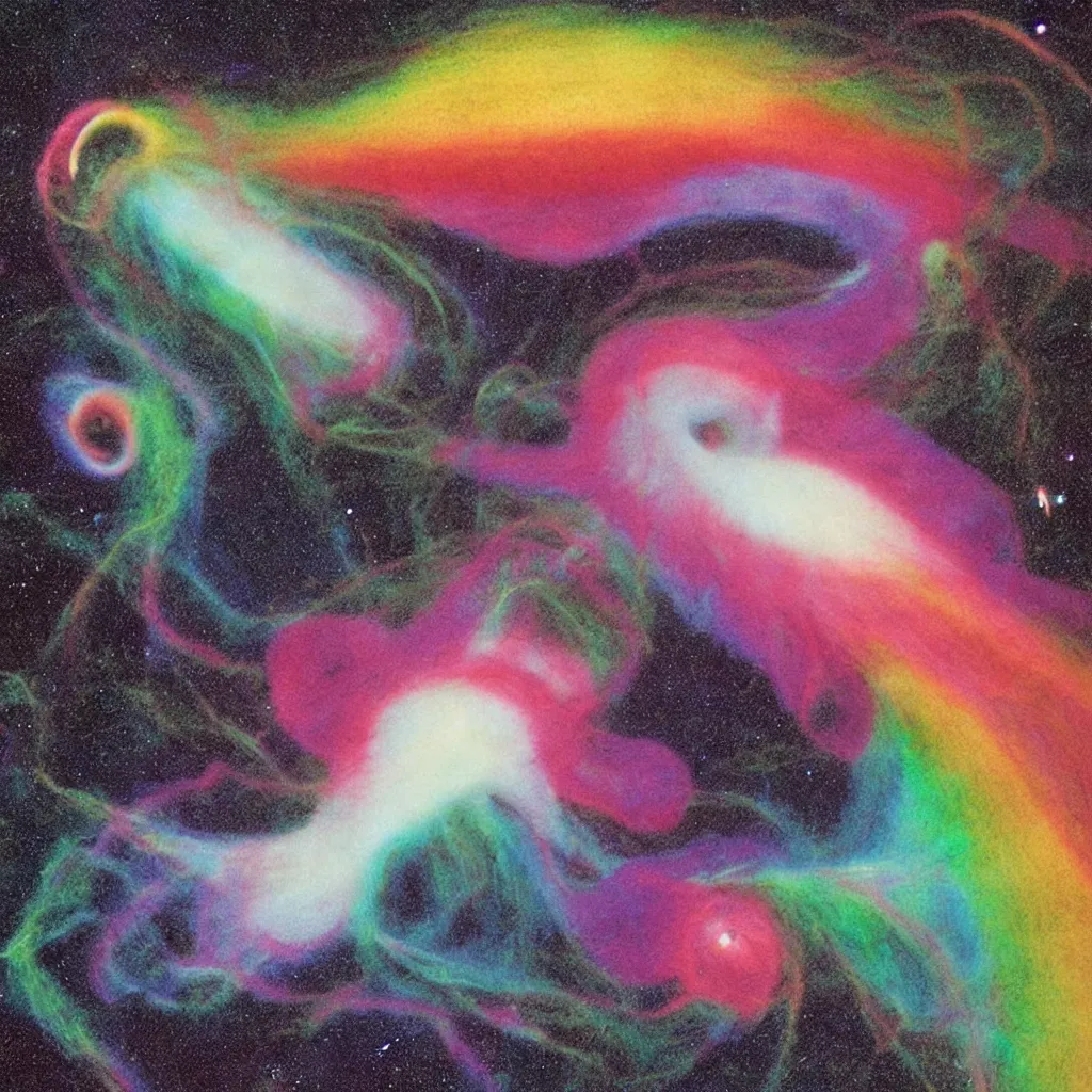 Prompt: rainbow cosmic squid