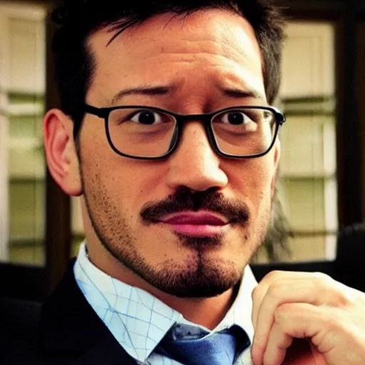 Prompt: markiplier merged with kingpin