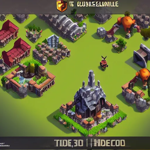 Image similar to town hall 1 5 concept art, clash of clans style, th 1 5 concept from clash of clans