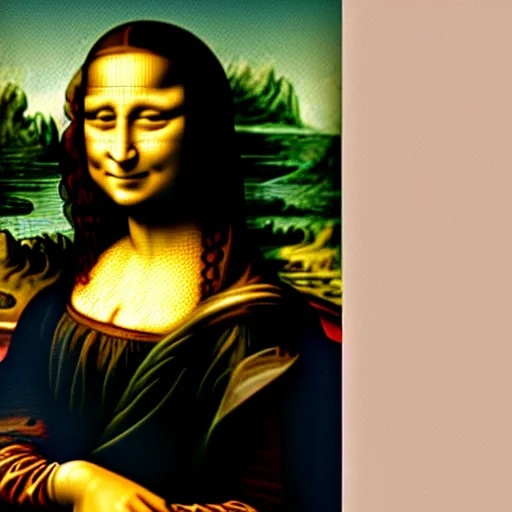 Prompt: Mona Lisa with a beard