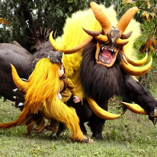 Image similar to Rajang stealing a child,