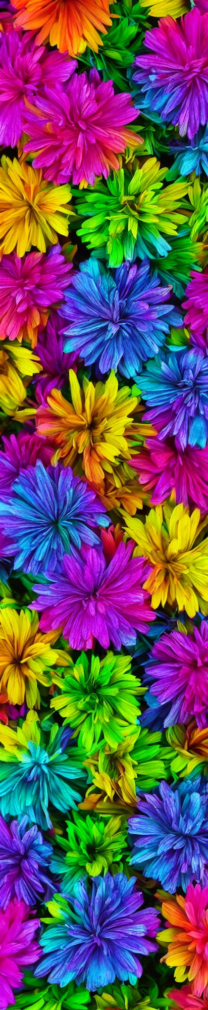 Image similar to vertical macro rainbow flowers