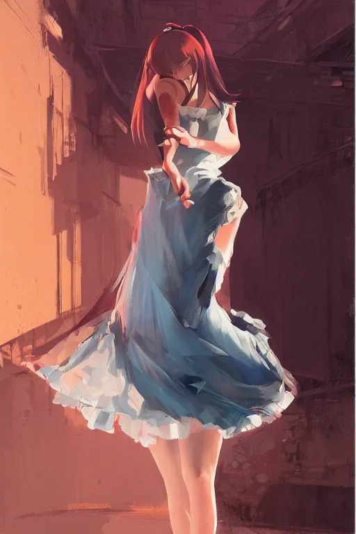 Prompt: a girl dancing elegantly, full body shot, intriguing outfit, fine - face, realistic shaded perfect body, fine details. night setting. very anime style. realistic shaded lighting poster by ilya kuvshinov katsuhiro, magali villeneuve, artgerm, jeremy lipkin and michael garmash, rob rey and kentaro miura style, trending on art station