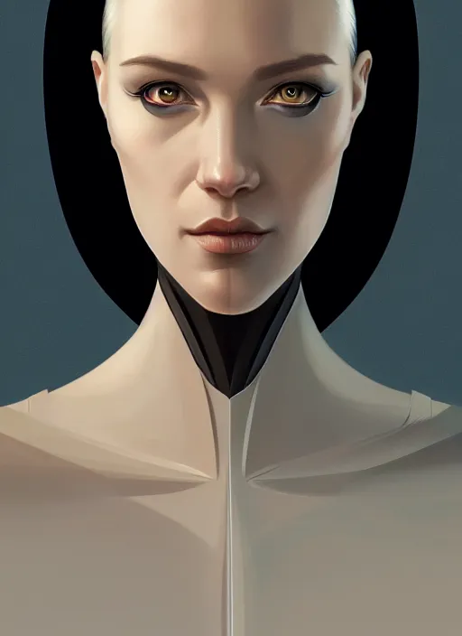 Prompt: portrait of female android, symmetry, intricate, elegant, highly detailed, smooth, sharp focus, concept art, digital painting, illustration, artstation, by fra angelico and greg ruthkowski