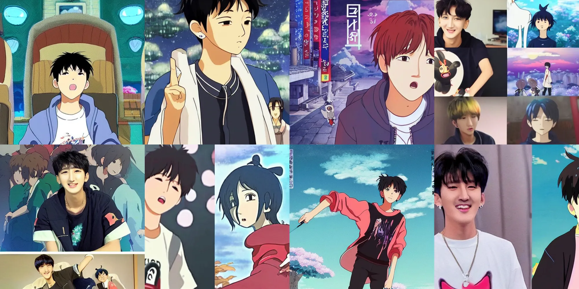 Prompt: “K-pop star Changbin in a studio Ghibli movie”