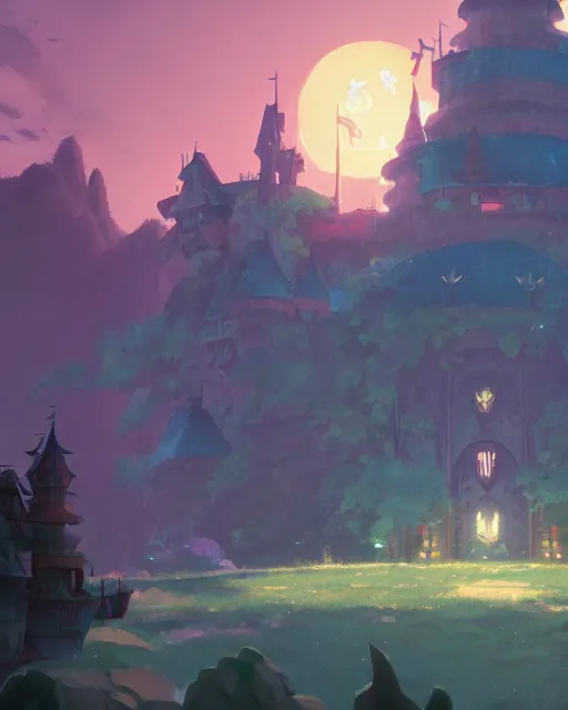 Image similar to fantasy castle with a dragon, cory loftis, james gilleard, atey ghailan, makoto shinkai, goro fujita, studio ghibli, rim light, exquisite lighting, clear focus, very coherent, plain background, soft painting