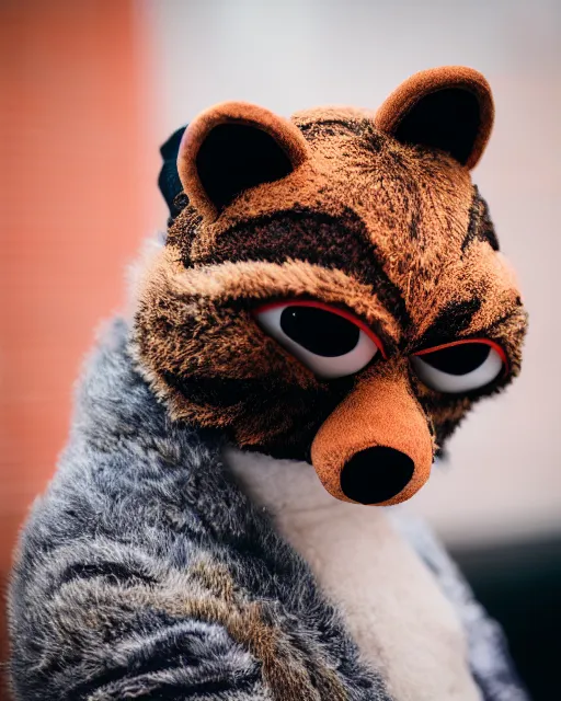 Image similar to photo of a fursuit, 8 k, 8 5 mm f 1. 8, fursuit, beetlecat