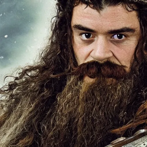 Image similar to Orlando Bloom as Gimli