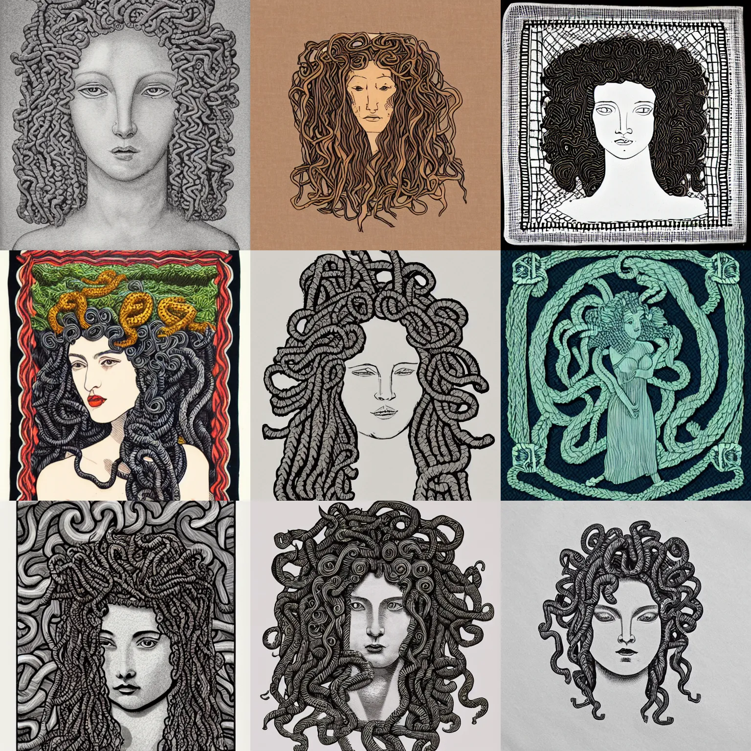 Prompt: well woven medusa