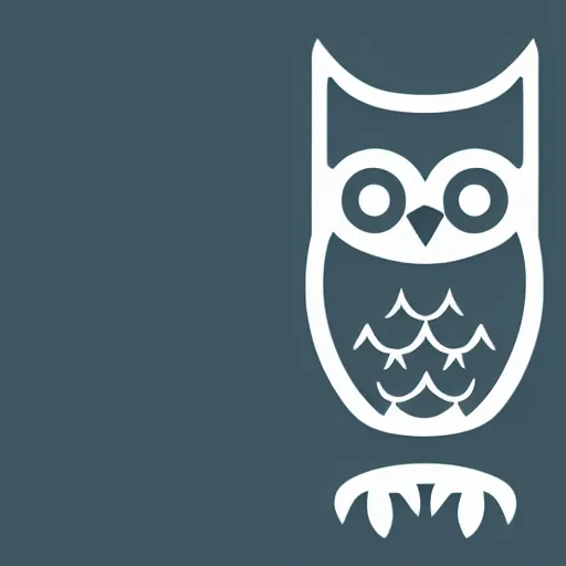 Image similar to an owl, modern, pictorial mark, iconic logo symbol