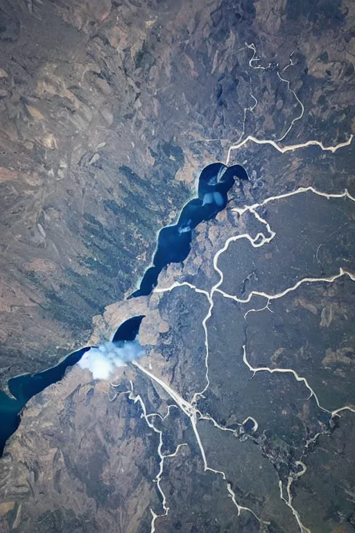 Image similar to photograph of giant crack!!!!!!!!! in! the! clouds!!!!!!!!!!!!!!!!!! above southern california city