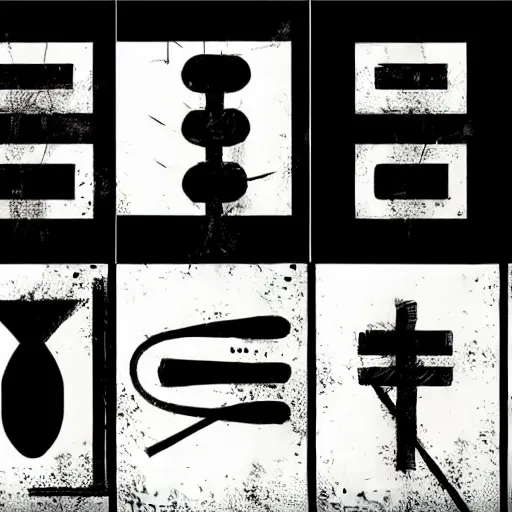 Image similar to graphic design medical tech style symbols , by guy denning,ashley wood,michael black,no blur no dof