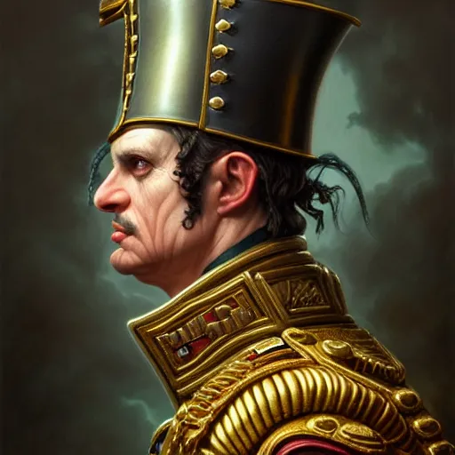 Image similar to general sam dressed as napoleon, intricate, highly detailed, centered, digital painting, artstation, concept art, smooth, sharp focus, illustration, artgerm, tomasz alen kopera, peter mohrbacher, donato giancola, joseph christian leyendecker, wlop, boris vallejo