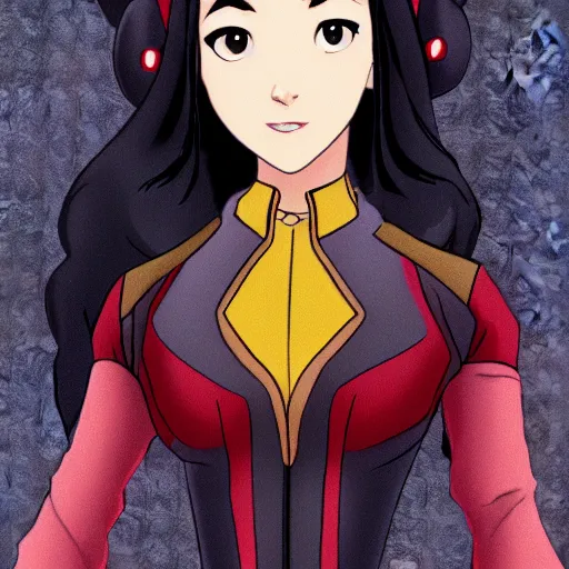 Prompt: Hololive, Asami Sato from Avatar: The legend of Kora, digital arts