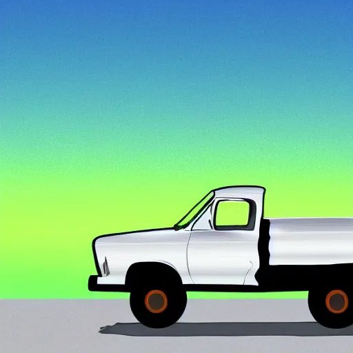 Prompt: a big truck, isolated, gradient background