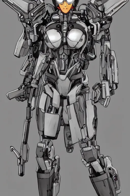 Image similar to full body illustration!! a female transformer with hollow skull eyes, very symmetrical face!! highly detailed, by yoji shinkawa, by kenny carmody, by ryouta otsuka, by hideyuki ashizawa, by marc nagel, by arknect metal gear solid, transformers cinematic universe, deviantart, artstation, pinterest, unreal engine