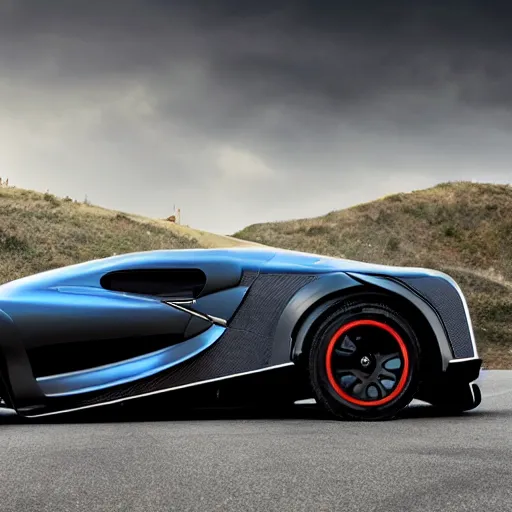 Prompt: Batmobile by Bugatti, full image, Batmobile