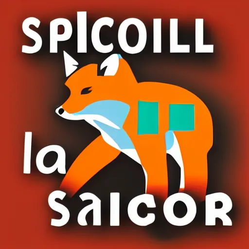 Image similar to app logo for a social network for foxes