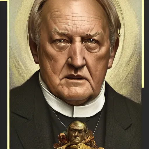 Prompt: amazing lifelike award winning pencil illustration of father jack hackett trending on art station artgerm Greg rutkowski alphonse mucha cinematic