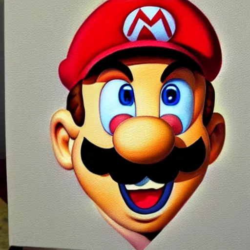 Prompt: mario oil painted ( highly detailed, greatly painted, great quality )