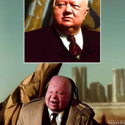 Image similar to photo of baron harkonnen with khrushchev's face