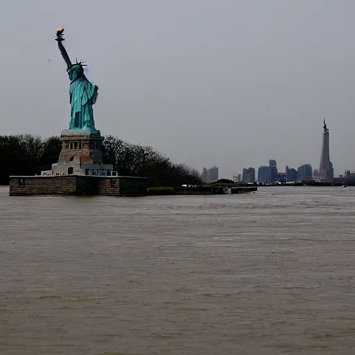 Image similar to statue of liberty flooding