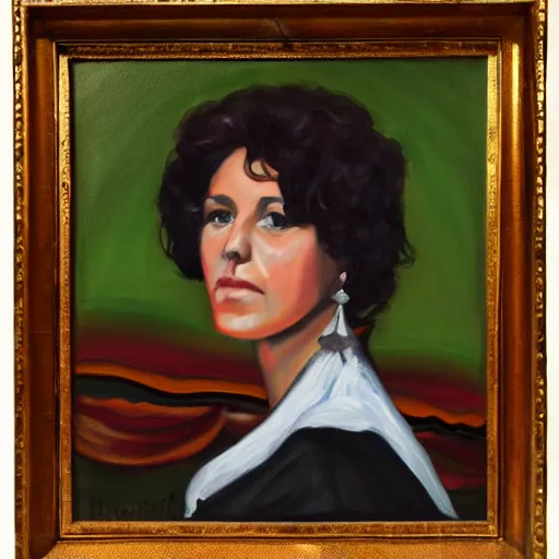 Prompt: a portrait painting of sherika capparelli