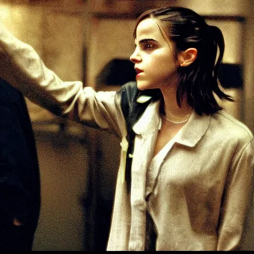 Prompt: still of emma watson in leon the professional