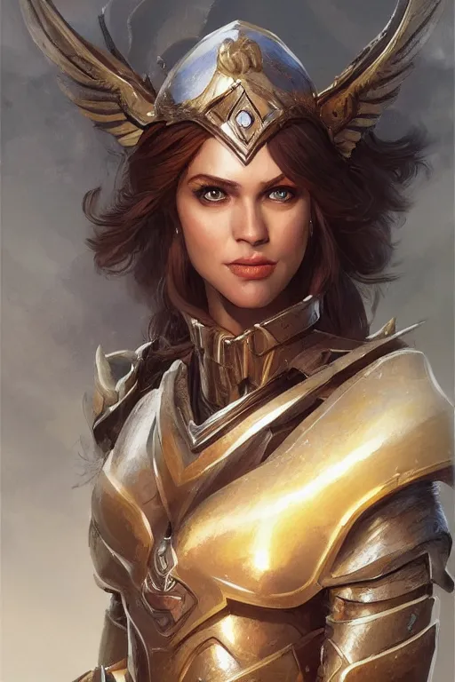 Image similar to amazon valkyrie athena, d & d, fantasy, portrait, highly detailed, headshot, digital painting, trending on artstation, concept art, sharp focus, illustration, art by artgerm and greg rutkowski and magali villeneuve