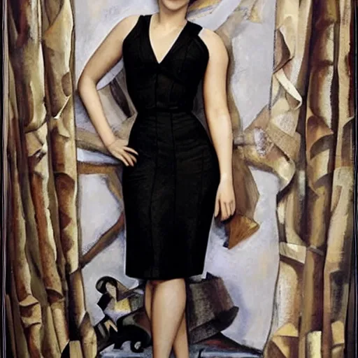 Image similar to Scarlett Johansson bathing in the style of Tamara de Lempicka