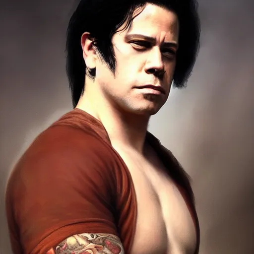 Prompt: beautiful portrait of glenn danzig, digital art by eugene de blaas and ross tran, vibrant color scheme, highly detailed, in the style of romanticism, cinematic, artstation, greg rutkowski, mucha