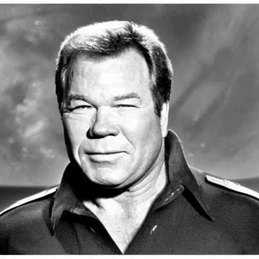 Prompt: William Shatner as a starship captain