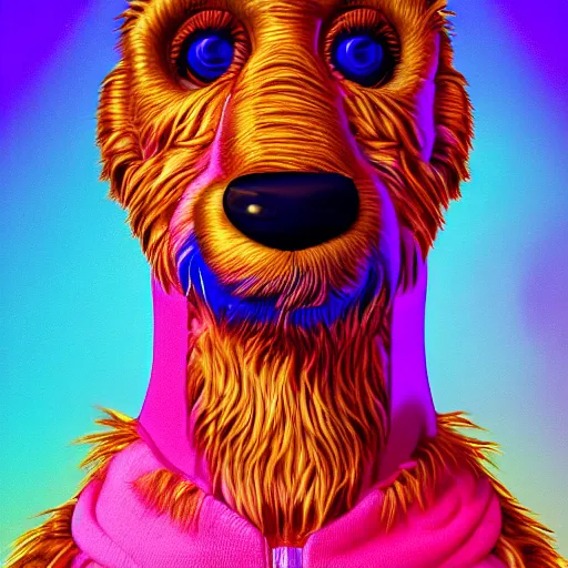 Prompt: 8k HDR hyperrealism synthwave portrait photo of Alf