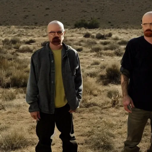 Image similar to walter white and jesse pinkman muckbang