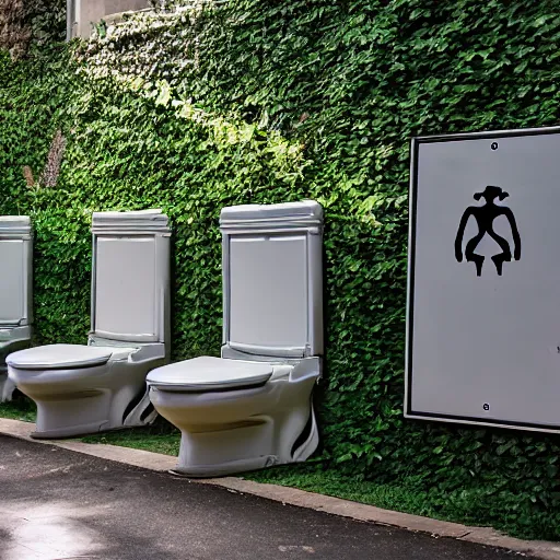 Image similar to toilets populated by yoda's