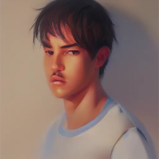 Image similar to a ultradetailed beautiful portrait panting of mario, oil painting, by ilya kuvshinov, greg rutkowski and makoto shinkai, trending on artstation