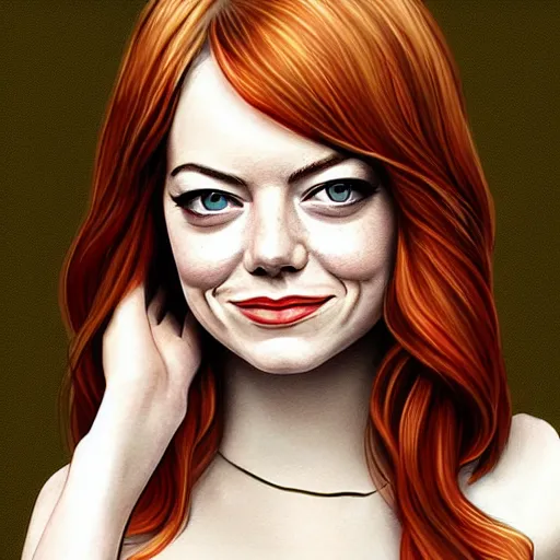 Image similar to emma stone, by shulzhenko art