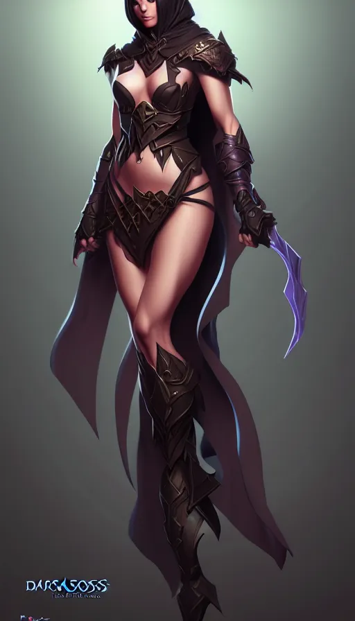 Image similar to dark sorceress full body view, highly detailed, artgerm style, artstation, soft light, sharp focus, illustration, character design, concept art, correct anatomy