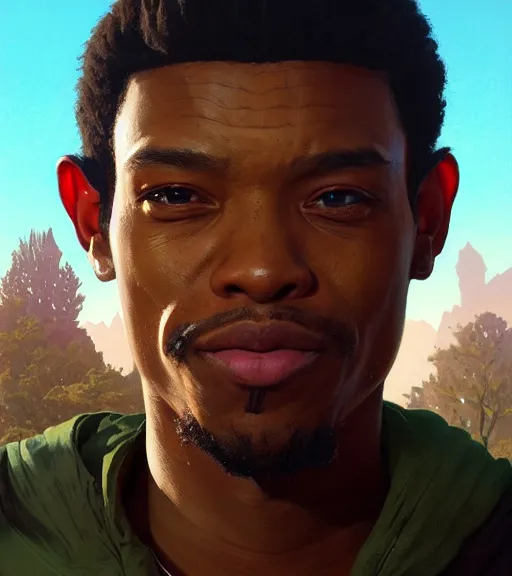 Prompt: highly detailed portrait of ganxsta zolee in gta v, stephen bliss, unreal engine, fantasy art by greg rutkowski, loish, rhads, ferdinand knab, makoto shinkai and lois van baarle, ilya kuvshinov, rossdraws, tom bagshaw, global illumination, radiant light, detailed and intricate environment