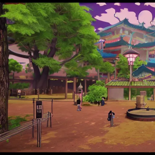 Image similar to yokai world, cinematic