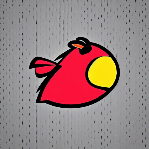 Image similar to the letter q in the style of angry birds app logo design
