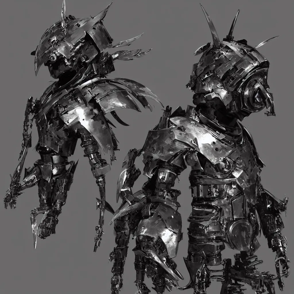 Image similar to grimdark tsutomu nihei medieval mecha helmet, unreal engine, 8 k, ultra realistic, ultra detail