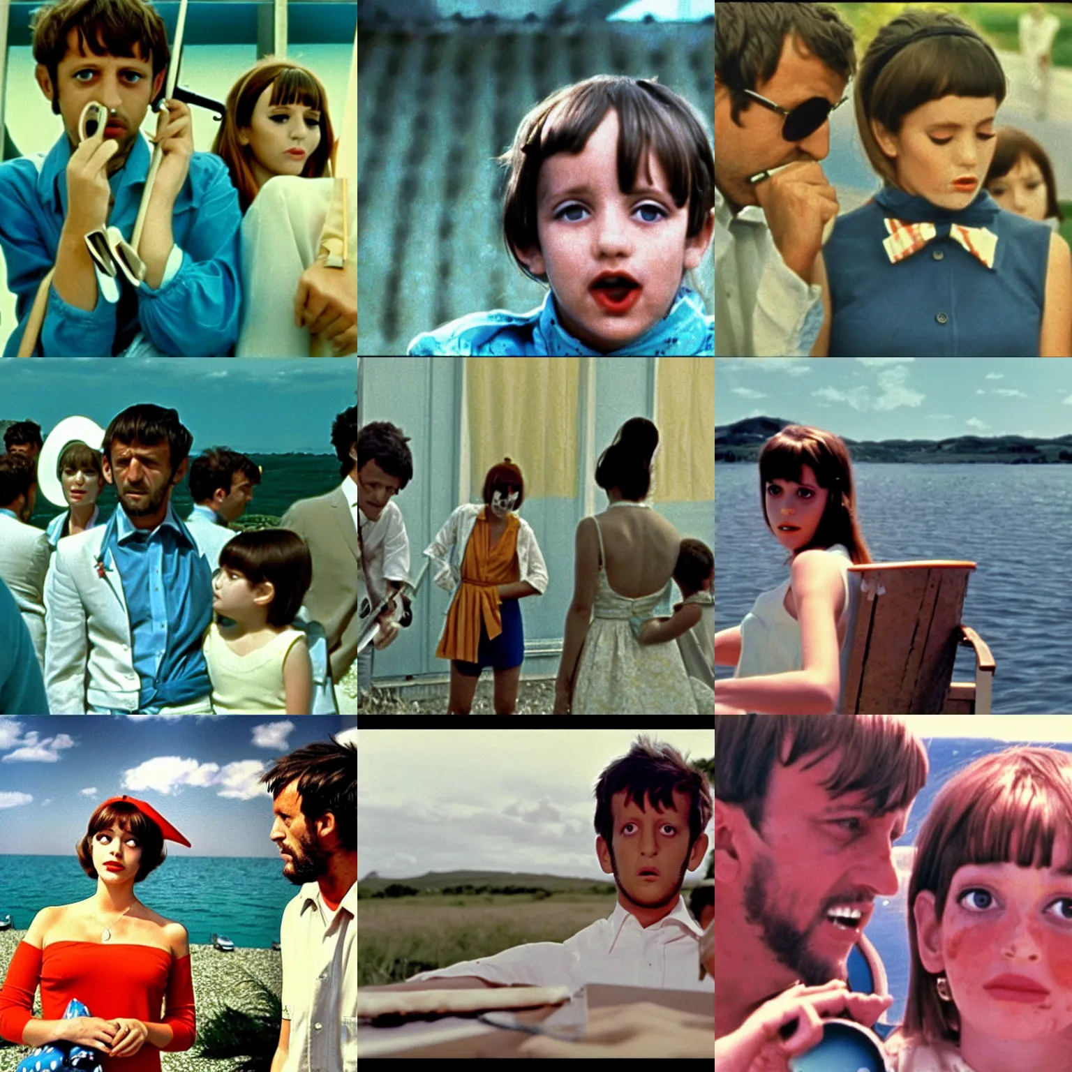 Prompt: a film still from pierrot le fou ( 1 9 6 5 )