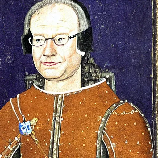 Image similar to medieval painting of carl xvi gustaf