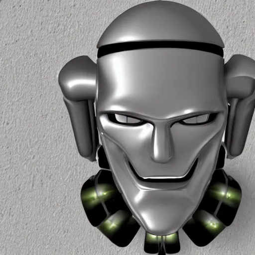 Prompt: Evil Alien Robot Head